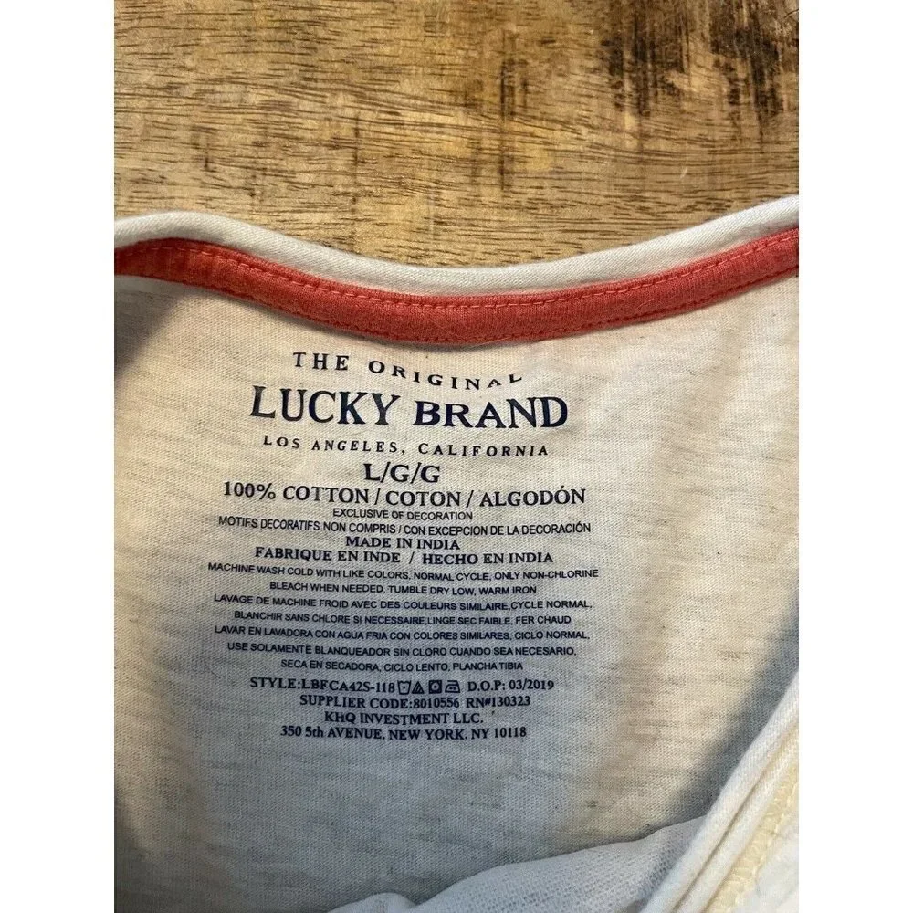 LUCKY BRAND Girls TEE Shirt Top Shell Gray  Large